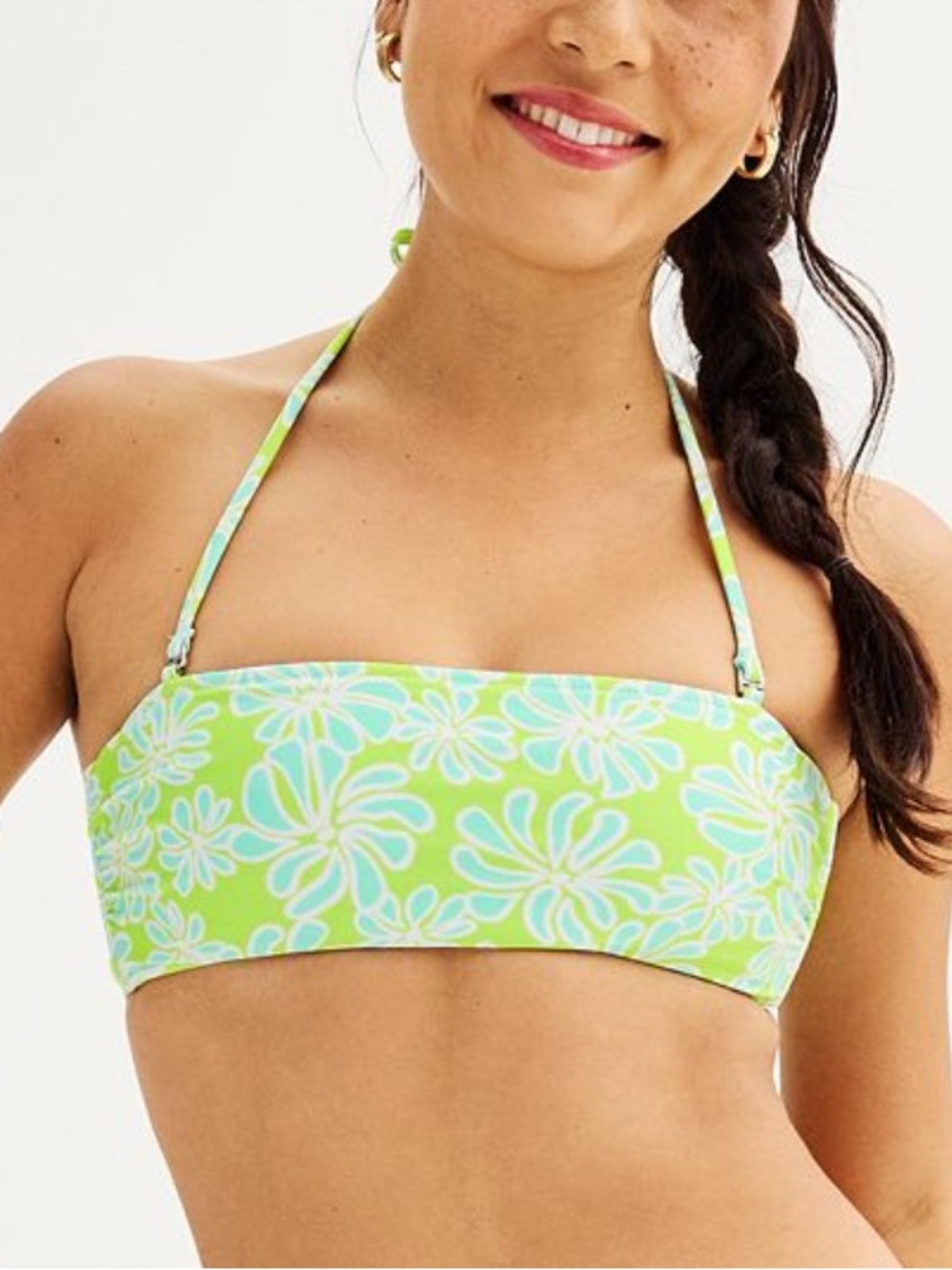 Ninety-Nine Floral Checker Bikini Set
